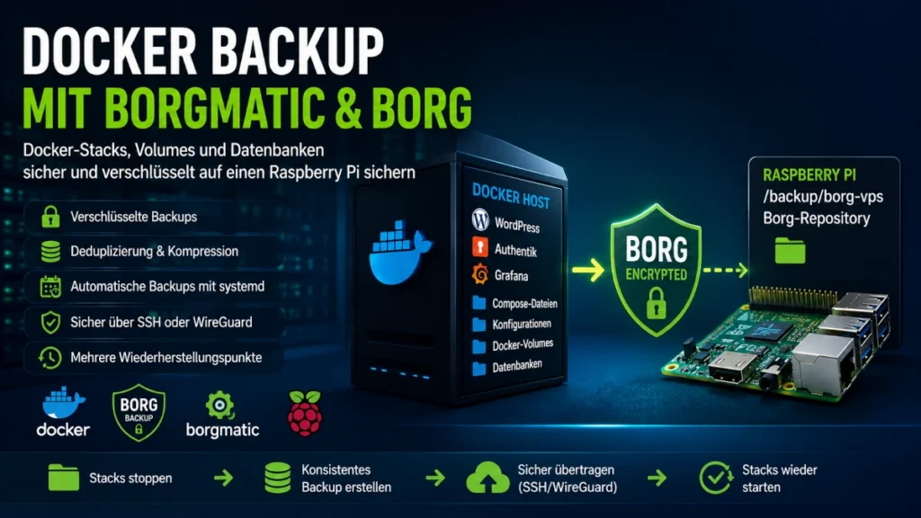 Docker Backup mit Borgmatic und BorgBackup