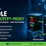 Pi-hole mit dnscrypt-proxy in Docker für Werbe- und Tracking-Blockierung sowie verschlüsselte DNS-Anfragen über Quad9.
