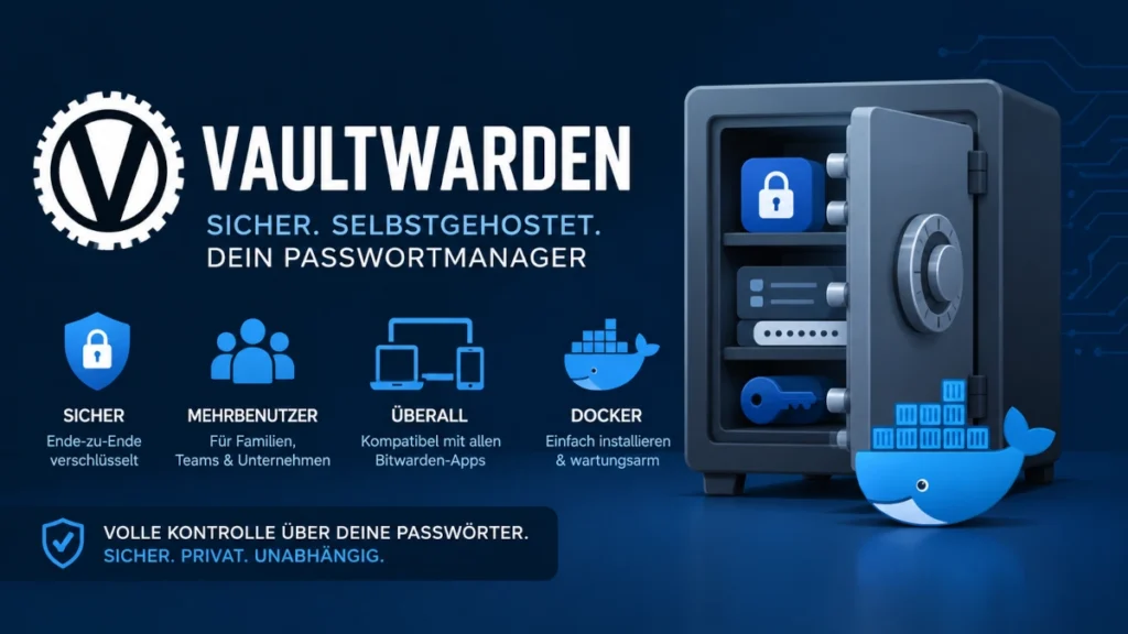 Vaultwarden mit Docker selbst hosten – sicherer Passwortmanager